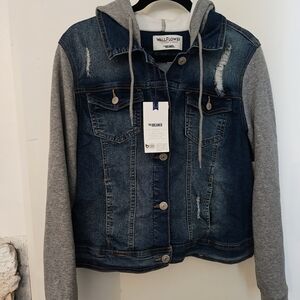 Wallflower Denim Jacket with Gray Sleeves